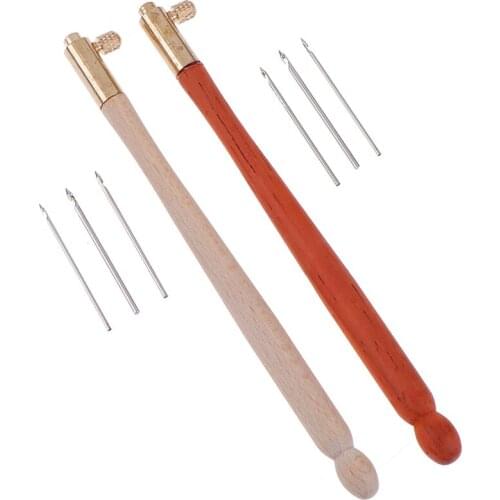 French Embroidery Needles Luneville Hook with 3 Needles Bead Couture Luneville Glitter Bead Embroidery Tool Tambour Crochet Hook