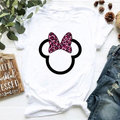 Harajuku tshirt 2021 Hot New Summer T-shirt women Cute Mouse head printed Lady T Shirt Short Sleeve tee shirt femme Mujer