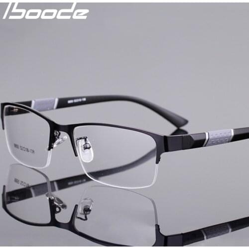 Iboode Men Women Business Reading Glasses Metal Half Frame Diopter Presbyopia Presbyopic Glasses +1.0 1.5 2.0 2.5 3.0 3.5 4.0