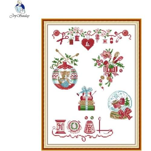 Christmas needlework cross stitch kits DIY short answer pattern sewing set 14CT 11CT count embroidery home decoration painting