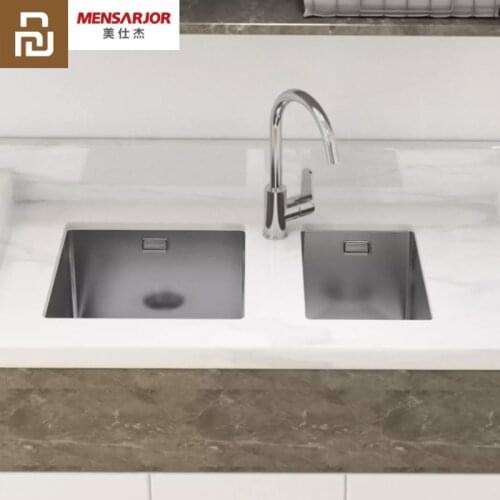 MENSARJOR Handmade Stainless Steel Small Sink Mini Single Tank Kitchen Household Vegetable Sink Small Bar Balcony Small Sink