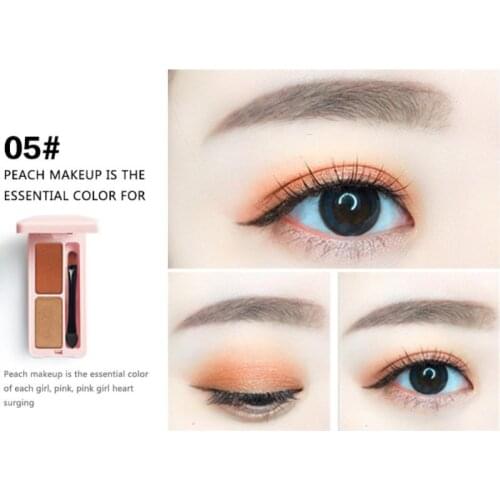 2 Colors Eyeshadow Pallete Portable Waterproof Glitter Shimmer Matte Eye Shadows Long Lasting Shadows Pigment Cosmetics TSLM1