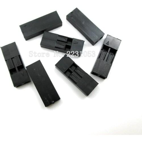 200PCS/LOT 2.54mm 2P Plastic Dupont Jumper Wire Cable Housing Female Pin Connector
