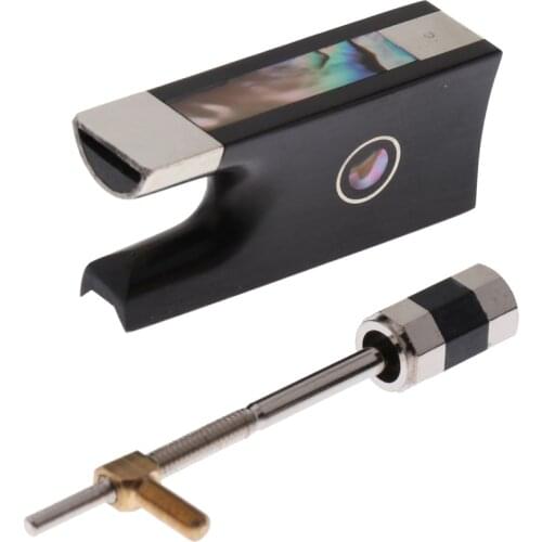 1 Set Full Size Violin Bow Ebony Frog Eye Shell Inlay Musical Instrument Parts