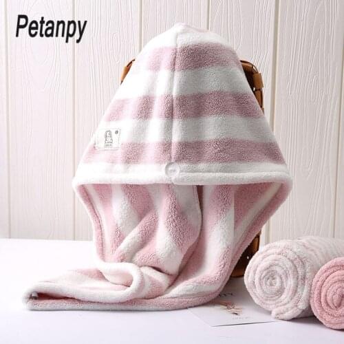 Women Hair Towel Bathroom Soft Super Absorbent Quick-drying Microfiber Bath Towel Hair Dry Cap Salon Towel 25x65cm