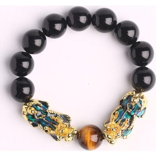 Drop Shipping JoursNeige Black Natural Obsidian Stone Bracelets creative temperature Pixiu Bracelet for Men Bracelet Jewelry