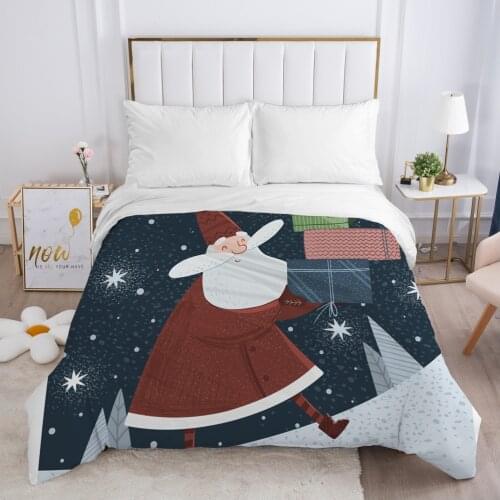 Cartoon Christmas Childrens Duvet cover Quilt/Blanket/Comfortable Case Bedding for kids baby girls Single for Home White