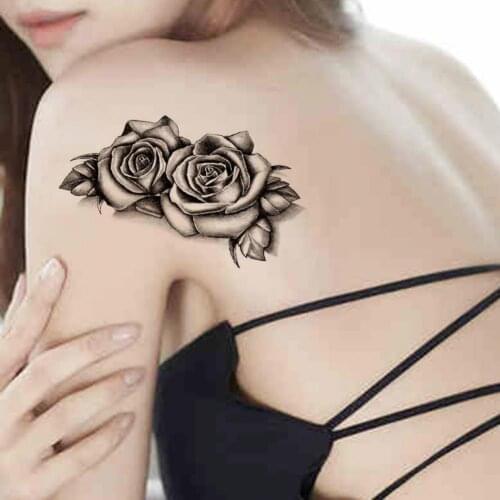 Body Tattoo Body Tattoo Stylish Harmless Vivid Clear Image Temporary Tattoo Sticker Convenient Flower Temporary Tattoo Sticker