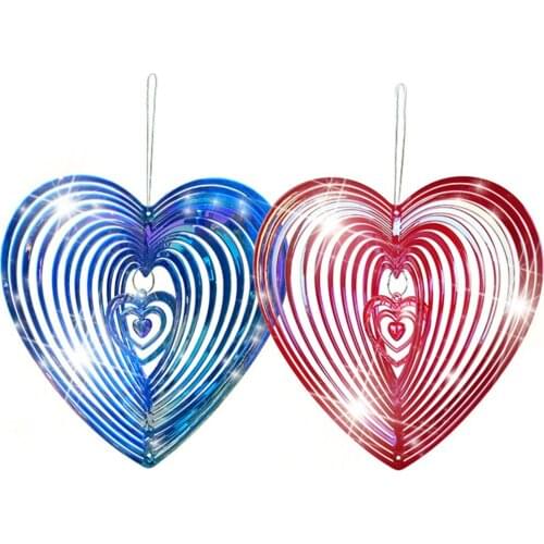 Heart Wind Spinner Beating Wind Catcher High-quality ABS For Yard Garden Decor Outdoor Hanging 20cm*20.5cm