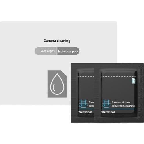 VSGO V-T01E Lens Cleaning Wet Wipes 60pcs Pre-moistened with Individual Pack for Lens,Glasses V-T01E