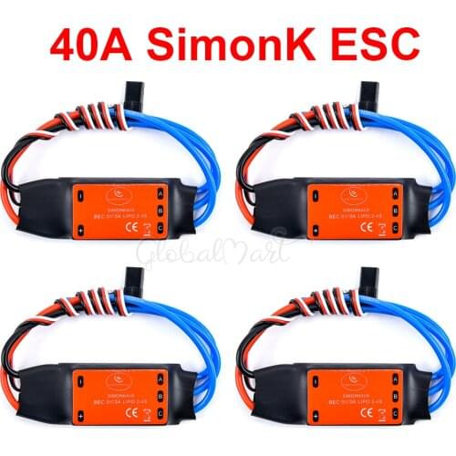 1PCS 2PCS 4PCS 40A Simonk Firmware Prgramme RC Brushless ESC 2-4S With BEC 5V/3A for F450 S500 S550 Quadcopter Multicopter