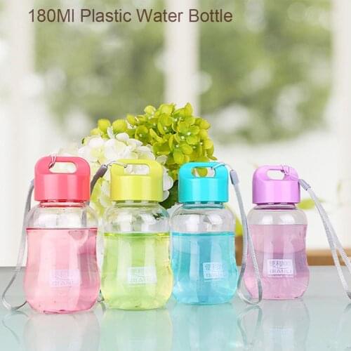 1PC180Ml Portable Plastic Leak Proof Colorful Water Bottle School Water Cup Mini Cute Drinkware For Children Kids Accessories