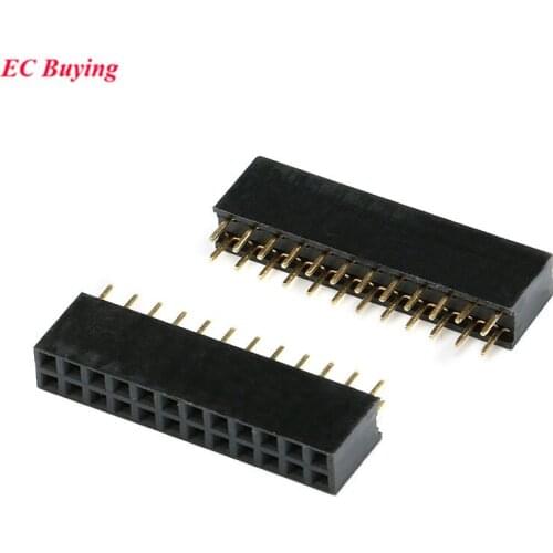 10pcs/lot 2.54mm 2X12 Pin Double Row Female 12P Straight Header Pitch Socket Strip