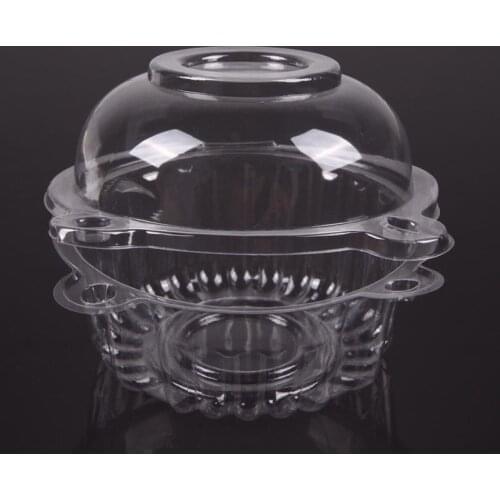100Pcs Cup a Cake Clear Pod Muffin Container Individual Cupcake Dome Box