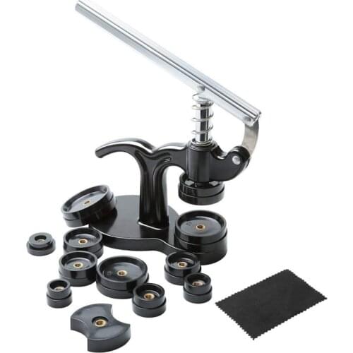 14Pcs Watch Press Set,18Mm To 50Mm Watch Case Closer,Watch Repair Kit (Black)
