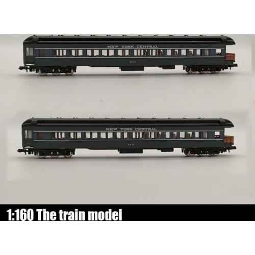 2pcs N Scale 1:160 standard passenger cars proportion The train model