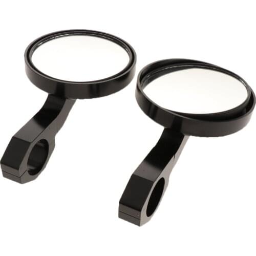 4.75" Round Aluminum Side Rearview Mirrors For Yamaha 1.75" Clamp Polaris