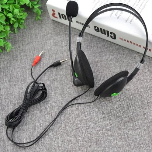 440 Wired 3.5mm Plug Headphone Stereo Noise Reduction Headset with Mic for PC