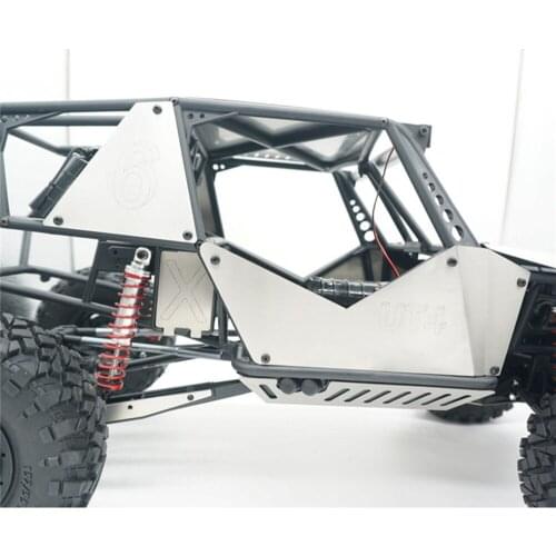 6pcs/set Stainless Steel Car Body Armor Side Panel Hood Cover Modification Kits for CROSSRC UT4 1/7 RC Rock Crawler Car