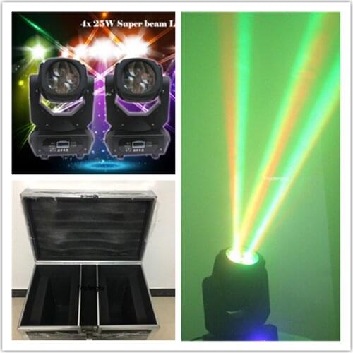 8/lot With Flightase moving led dmx rgbw wash 4 x 25 moving head beam 4 in 1 moving head beam lights led