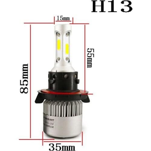 9007 9008 LED H13 HB5 H11 H8 HB4 9006 H1 9005 HB3 Auto S2 Car Headlight Bulbs Motorcycle Accessories 6500K White fog lamps hlxg