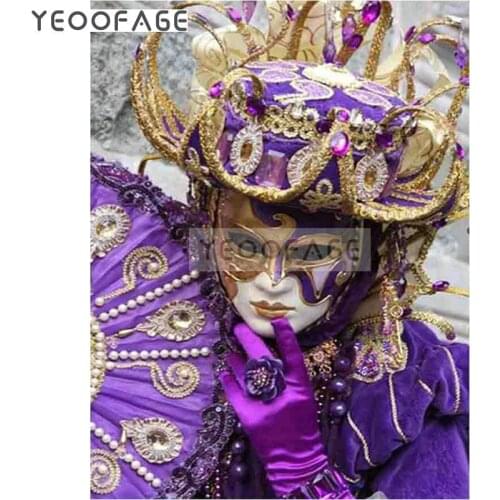 DIY Diamond embroidery Mask woman 5D diamond cross stitch crystal arts mosaic icons full square Diamond painting beauty