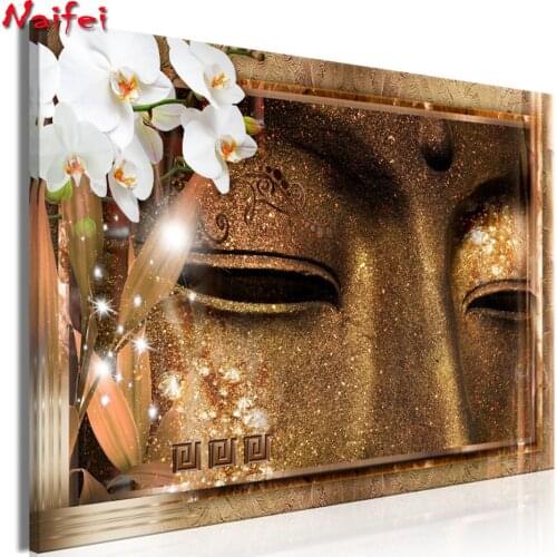 Diamond Painting Portrait Rhinestones Art Diamond Embroidery BUDDHAS EYES 5D DIY Full Square Beaded Needlework Home Decor