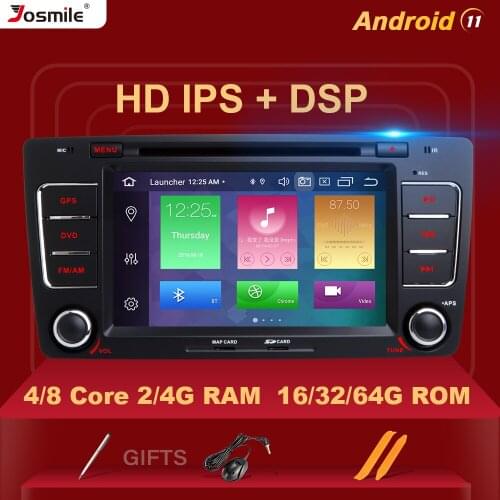 8 Core 4GB 64G 2 Din Android 11 Car DVD Multimedia Player For Skoda Octavia 2 3 A 5 A5 Yeti Radio GPS Navigation Stereo Audio