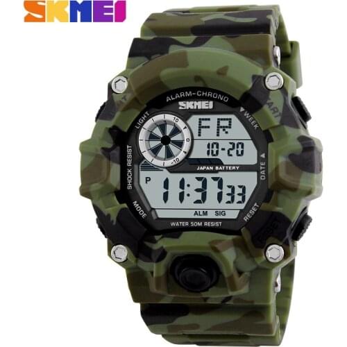 SKMIE Watch Men Luxury Brand Camouflage Military Watches LED Digital Waterproof Sport Mens Wristwatches