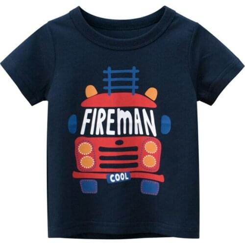 Summer Children T-shirts Kids Clothes Boys Short Sleeve Tops blue Baby Tees Kid Cotton T Shirt Outfits 2-9Years