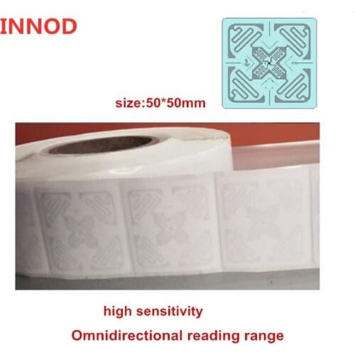 Free impinj h47 chip long middle range gen2 epc passive uhf tag stikcers impinj Monza Paper UHF RFID Label stickers 840-960mhz