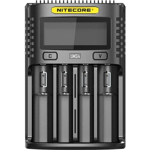 NITECORE UMS4 Intelligent USB Four-Slot Charger OLED Screen Display Battery Charger
