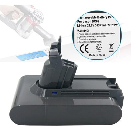 3600mAh 21.6V Li-ion Battery for Dyson V6 595 650 880 DC58 DC59 DC61 DC62 Animal DC72 DC74 Handheld Series SV03 SV06 SV09