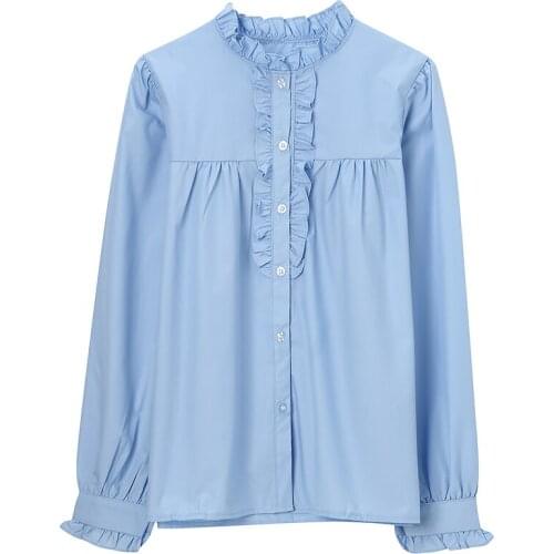 Женские голубые рубашки LUKAXSIKAX China At AliExpress