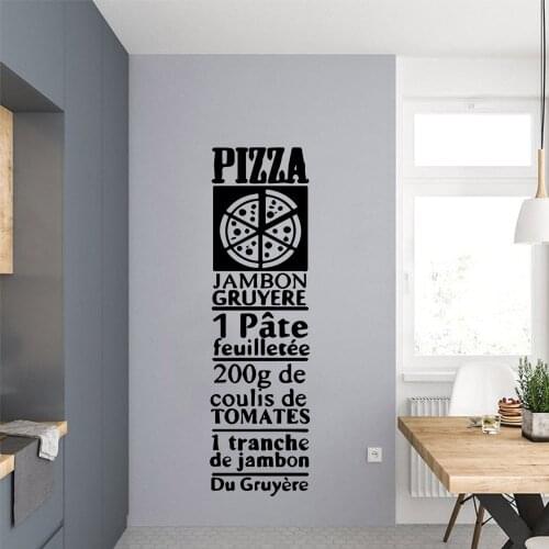 Cartoon Style Pizza Nursery Wall Stickers Vinyl Art Decals For Kids Rooms Decoration Vinyl Mural Decal