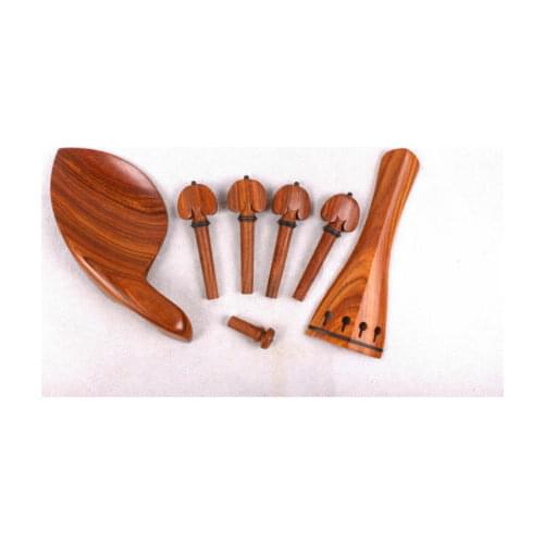 One set Rosewood Violin Kit 4/4 Violin Tailpiece Peg Chin Rest Violin Accessories USW