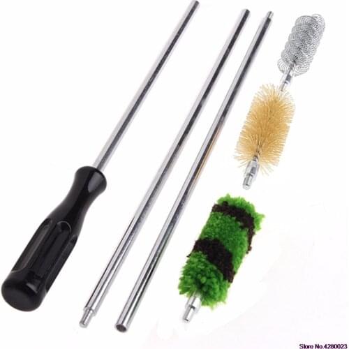 2021 New 6Pcs/set Rod Brush Cleaning Kit Aluminum For 12 GA Gauge Gun Hunting Rifle