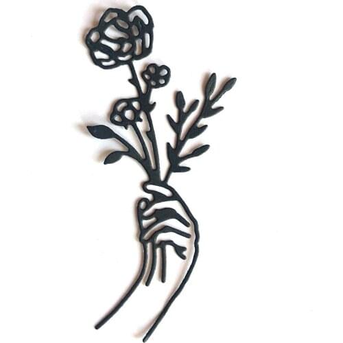 New Letter Dies Metal Cutting Dies Scrapbooking For Card Making Metal Craft Dies Hand Flower Die Cuts Embossing