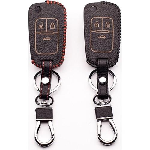 Hand sewn leather key cover For Opel Astra Corsa Meriva Zafira Antara ASTRA J Mokka Insignia / For Chevrolet Cruze Car wallet