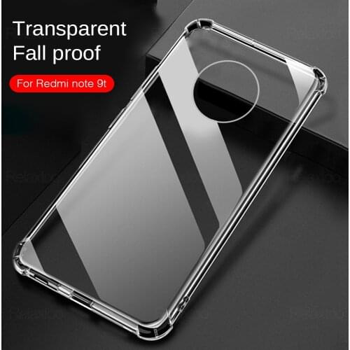 Transparent Airbag Anti-fall Phone Case For Xiaomi Redmi Note 9T 9s 9 pro max Shockproof Soft Phone Back Cover on readmi Note9T