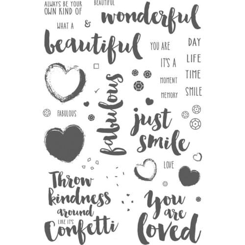 BEAUTIFUL LIFE Transparent Clear Silicone Stamp/Seal for DIY scrapbooking/photo album Decorative clear stamp sheets FXL164