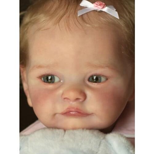 RBG 22 Inch Tobiah DIY Blank Kit Bebe Reborn Baby Doll LoL Lifelike Vinyl Unpainted Unfinished Toys Parts Gift For Girl Children