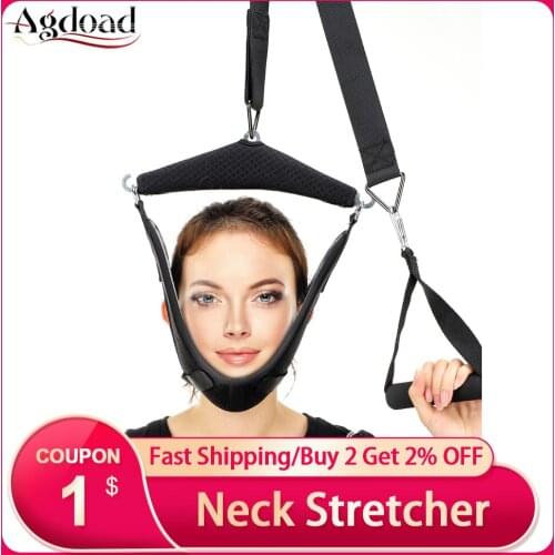 Neck Tractor Door Hanging Adjustable Cervical Traction Brace Chiropractic Neck Stretcher for Home Traction Treatment