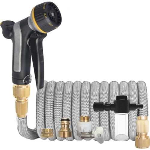 Adjustable Magic Hose High Pressure Water Gun Set for Garden Irrigation and Car Wash Cleaning Multifunctional Metal Water Gun