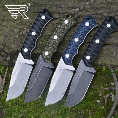 Sanrenmu S738 Outdoor Survival High Hardness Sharp Straight Knife Spine Fixed Utility Bushcraft Wilderness Knife Stainless Steel