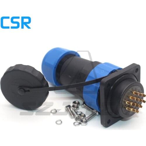 SD28 Square panel mounting waterproof connector 2 3 4 5 6 7 9 10 12 14 16 19 22 24 26 pin IP68 female plug and male socket