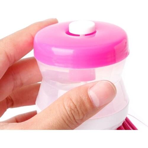 Y1UD Kitchen Wash Tool Pot Dish Plastic Brush with Washing Up Liquid Soap Dispenser