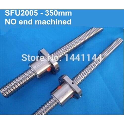 SFU2005 350MM Ball Screw 350mm Ballscrew With SFU2005 Single Ballnut For CNC linear motion