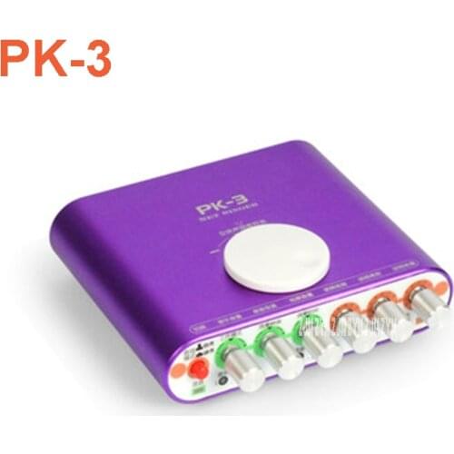 1PCS PK-3 External USB Sound Card 2.1 Channel Audio Adapter with Headset MIC for PC Desktop Notebook Output power 800mW Purple