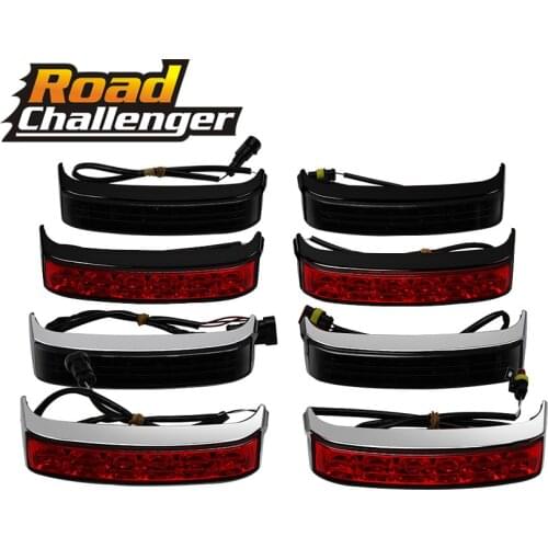 Motorcycle Parts Saddlebag Box Luggage Housing Tail Run Brake For Harley Street Glide Turn Light Lamp LED Len